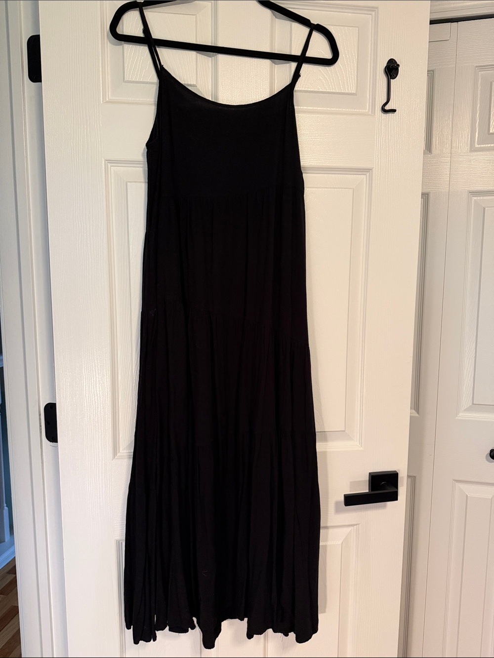Black Spaghetti-Strap Maxi Dress